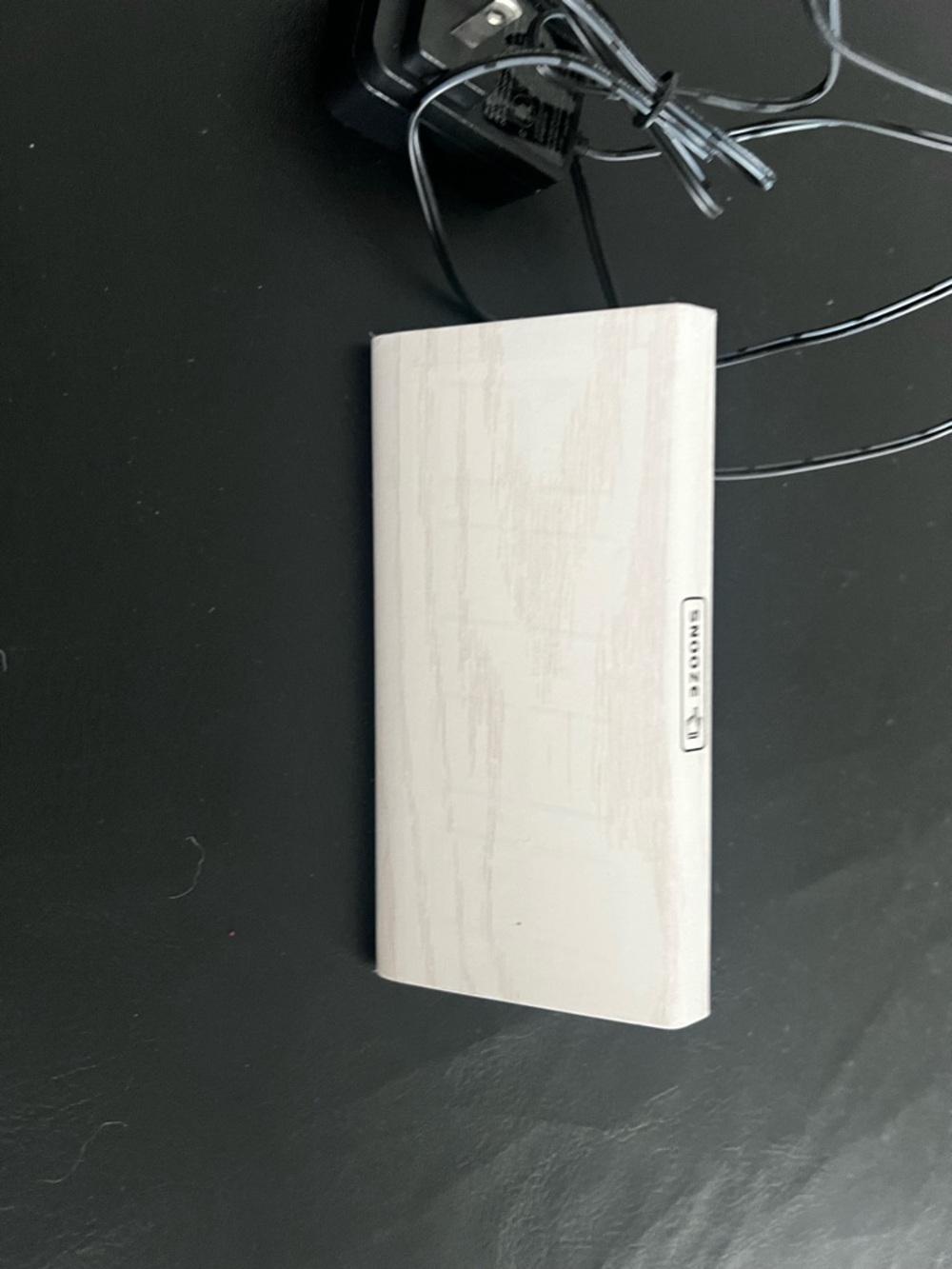 Dream sky digital clock in White Woodgrain